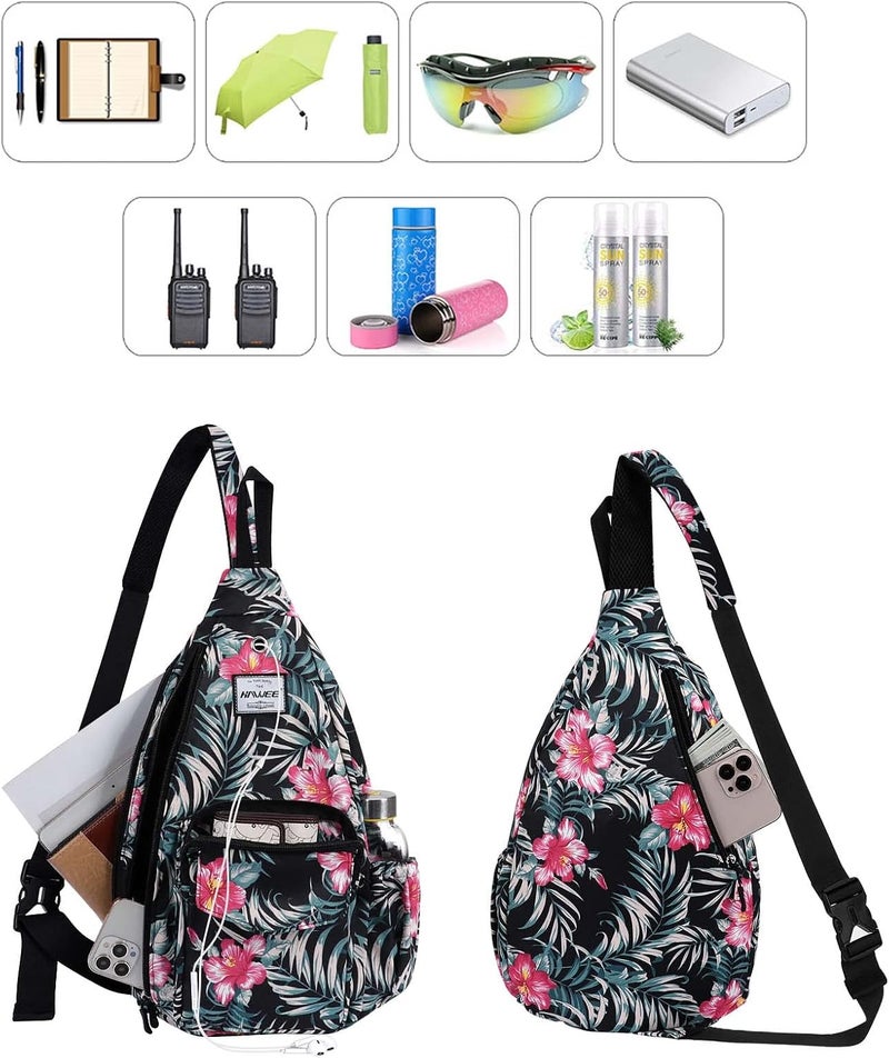 HAWEE Backpack Sling for Women Anti-Water Crossbody Bag Inclined Adjustable Pack | Casual, Adjustable Strap, Water Repellent, for Travel/Sport - Image 4